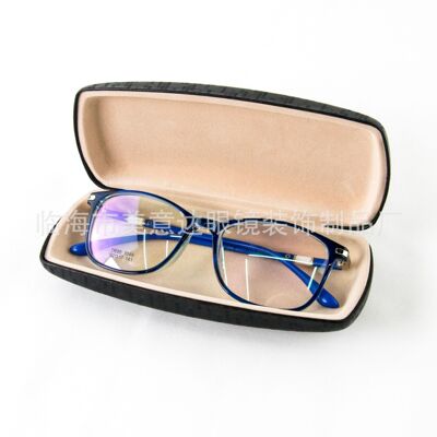 格纹皮质光学镜眼镜盒近视镜老花镜眼镜盒详情图3