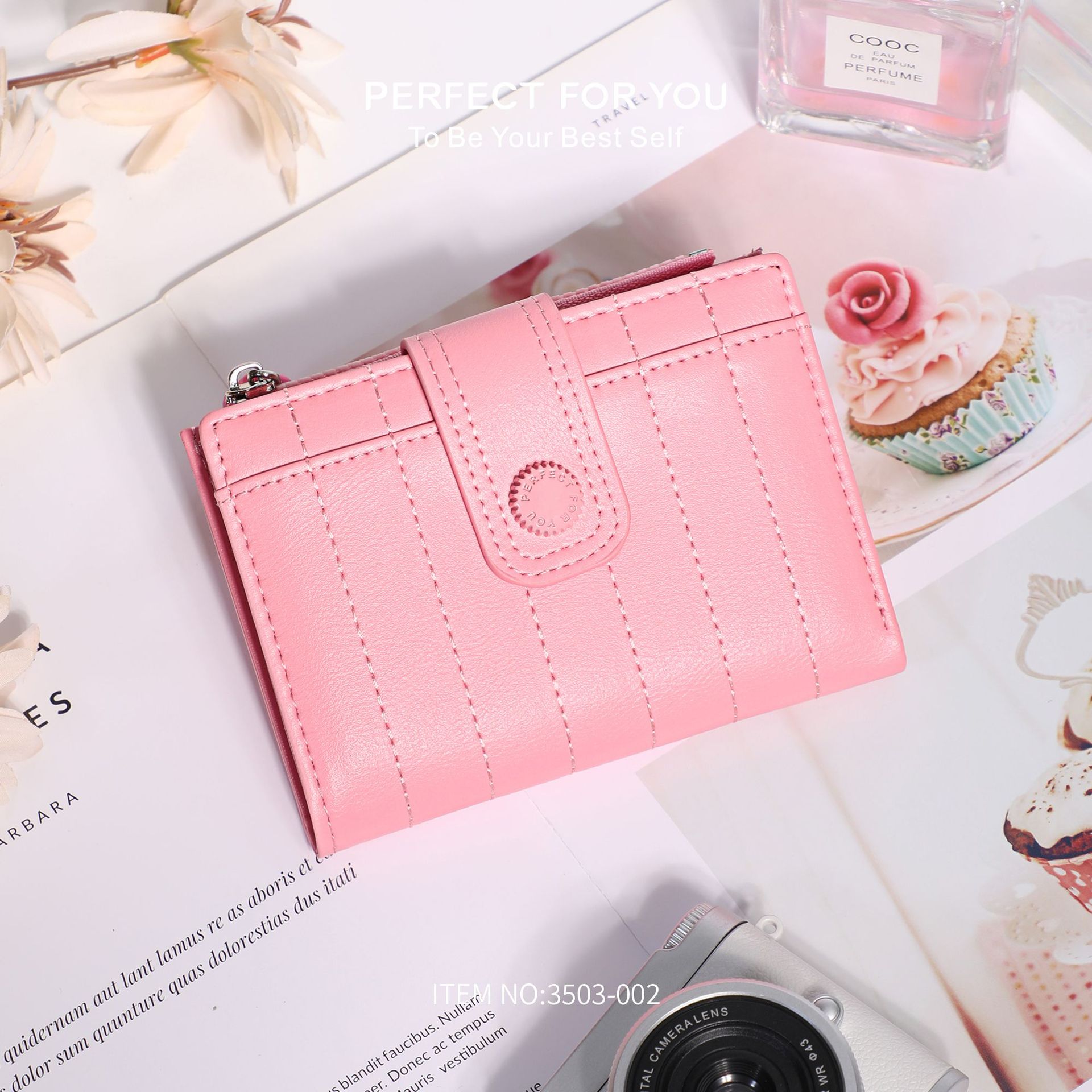 跨境新款钱包大容量超薄小卡包多卡位日系小巧精致超纤小钱包女