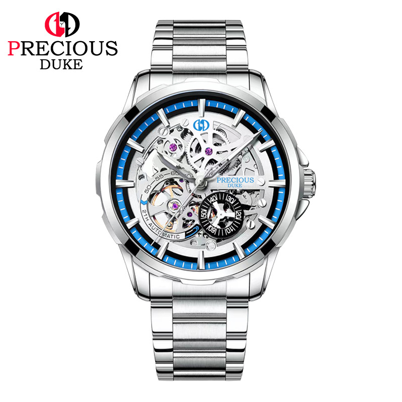 PRECIOUS DUKE 英国品牌手表男士机械表防水夜光商务陀飞轮多功能详情图1