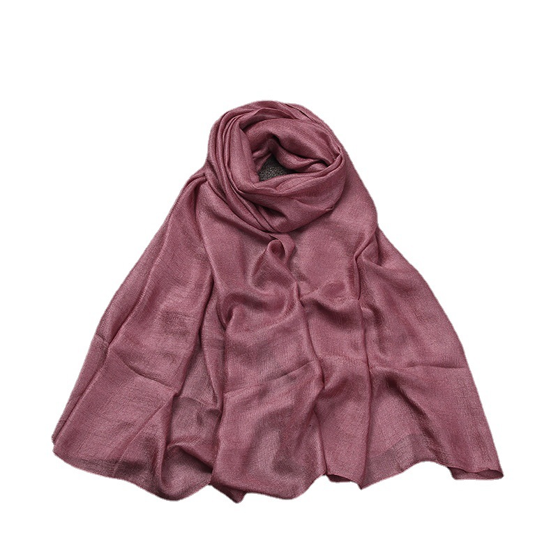New Dutch Linen Long Sunblock Beach Towel Shawl Cotton Linen Solid Color Scarf Pearl Light Gift Silk Scarf Woman Item Picture