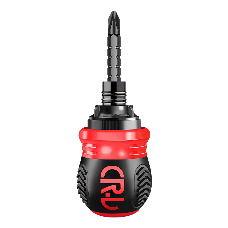 Screwdriver ratchet short screwdriver cross two-in-one, radish head small short handle multi-functional set, one-character plum blossom Item Picture