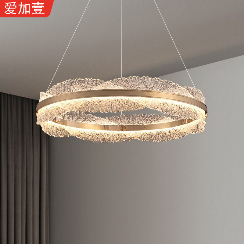 现代轻奢客厅吊灯圆环形led大厅灯设计师创意样板房卧室餐厅灯具