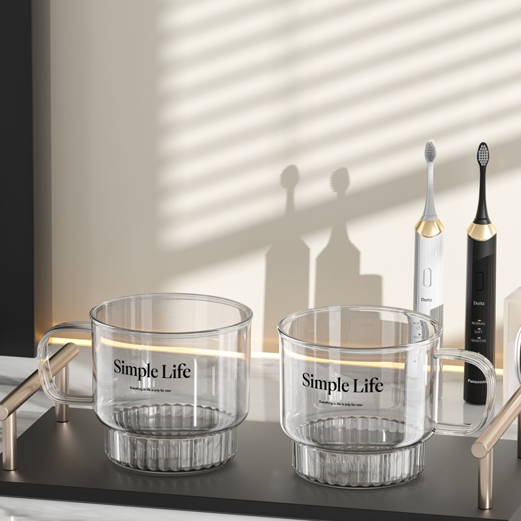 Household toothbrush cylinder, toothpaste, toothbrush, toothware cup, storage cup, light luxury mouthwash cup, brushing cup, washbasin cup full figure