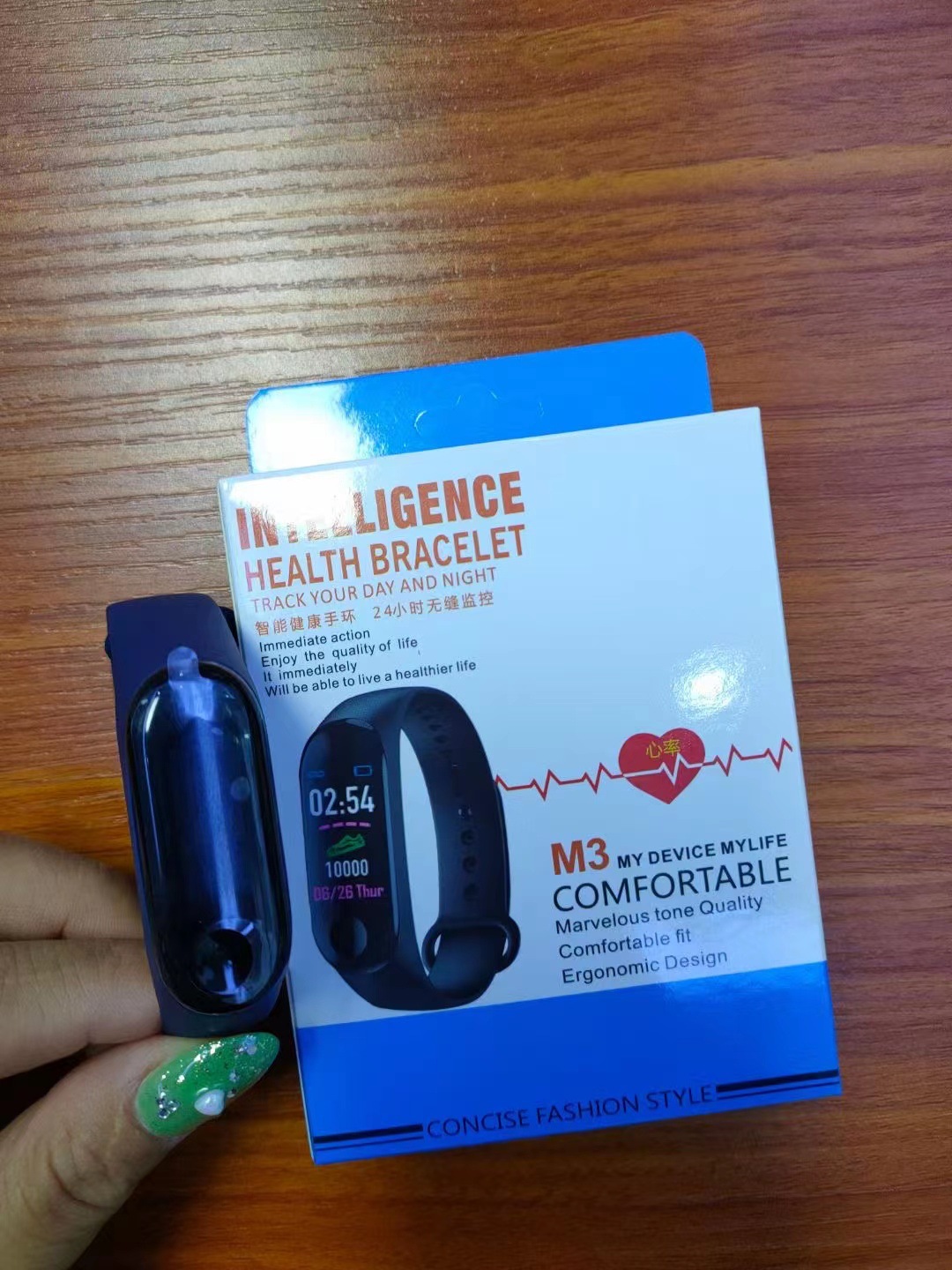 M3彩屏智能/运动计步心率/智能手环跨境细节图