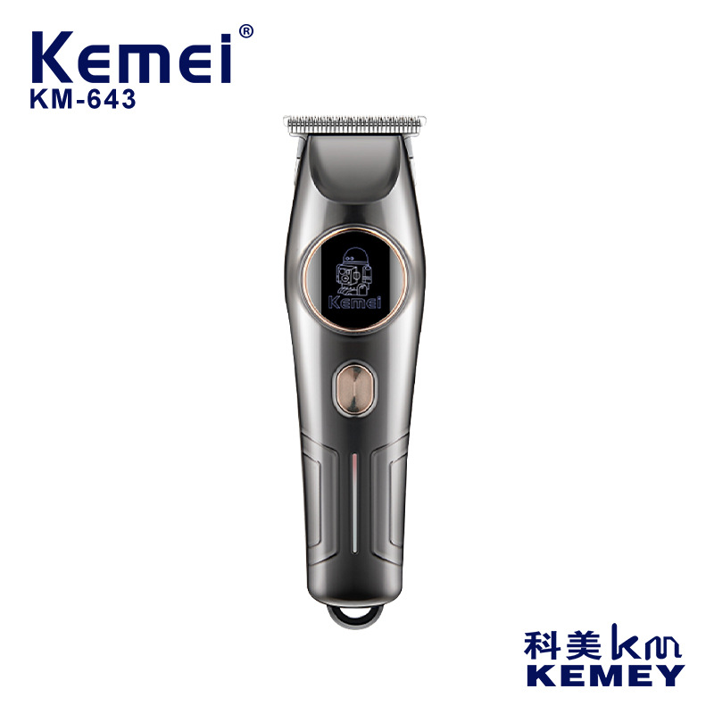 科美/KEMEI跨境持久续航电推剪理发器低音降噪便携快充专业理发剪KM-643