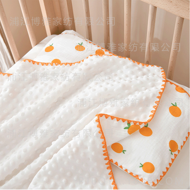 Wholesale InS-style baby blanket, double-layer gauze blanket, summer cool quilt, pure cotton blanket, children's bean blanket quilt Application Scenario