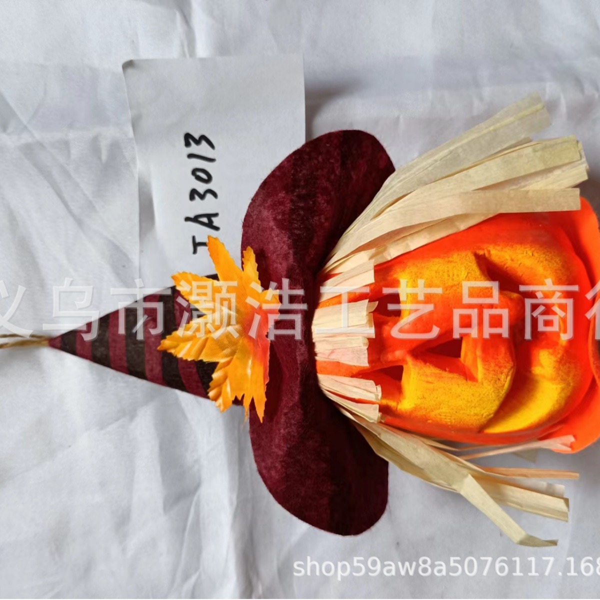 Source Manufacturers Supply Halloween Pumpkin Head Grimace Lights Ghost Festival Scene Props Witch Scary Decoration details Picture