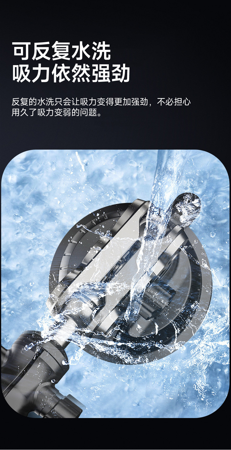 车载手机支架拍摄车载二合一强力吸盘式多角度调节铝合金夹扣支架详情8