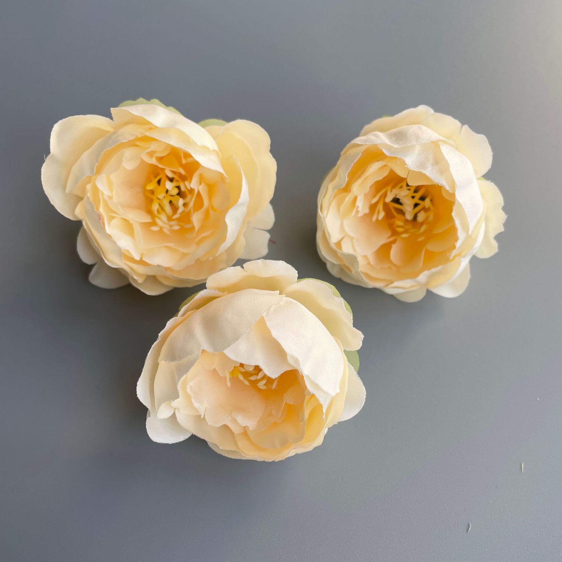 仿真花头diy材料包手工簪花发箍假玫瑰花头跨境绢布假花单朵批发详情13