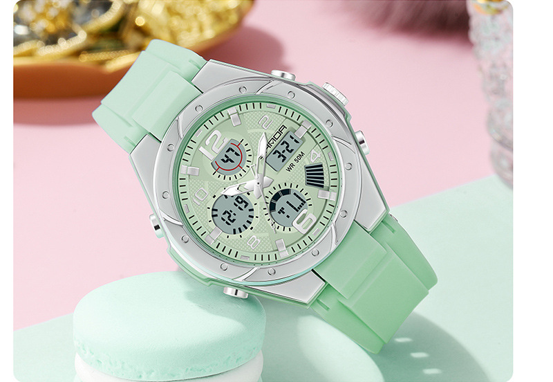 青少年女士手表学生潮流初中高中儿童运动夜光防水多功能电子女表详情26