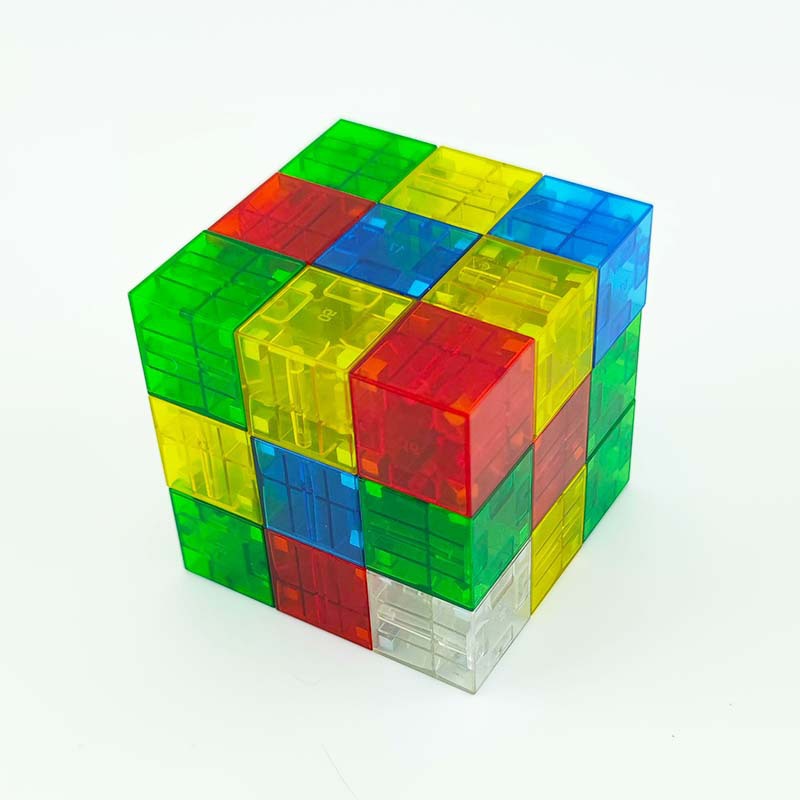 Cube math teaching AIDS Magnetic magnetic force Magnetic magnet Cube geometry square building blocks primary school 2 cm 3 Specification drawing