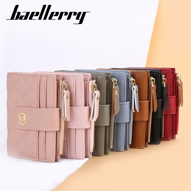 baellerry2021新款钱包女士短款韩版多卡位压花零钱包时尚小卡包详情图4
