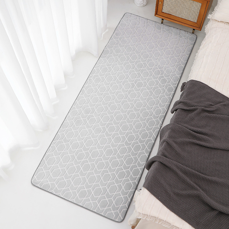The manufacturer supplies wholesale modern bedroom bedside blankets, simple room floor MATS, coffee tables, and door-to-door luminous carpets that can be machine washed Application Scenario