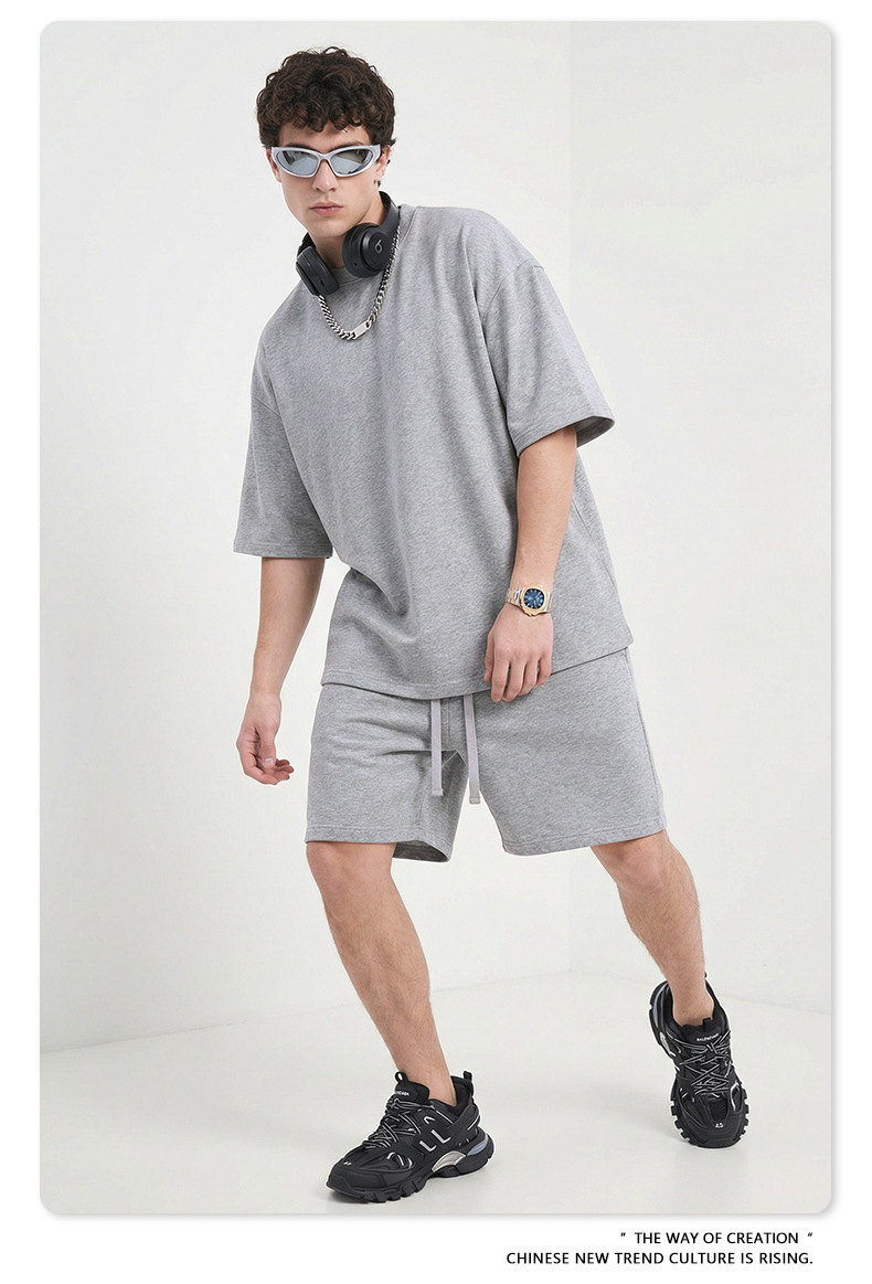 BE男装|夏季美式潮牌冰感索罗娜Boxyfit短宽纯色宽松短袖t恤男详情52