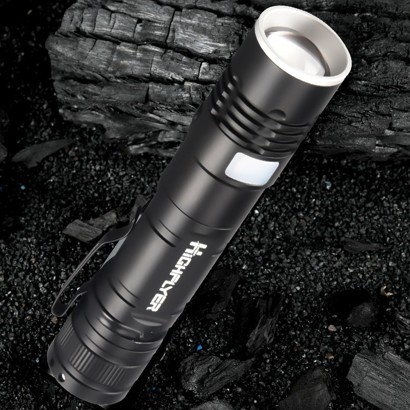 Cross-border tactical flashlight: 15W high-intensity telescopic zoom outdoor home rechargeable flashlight details Picture