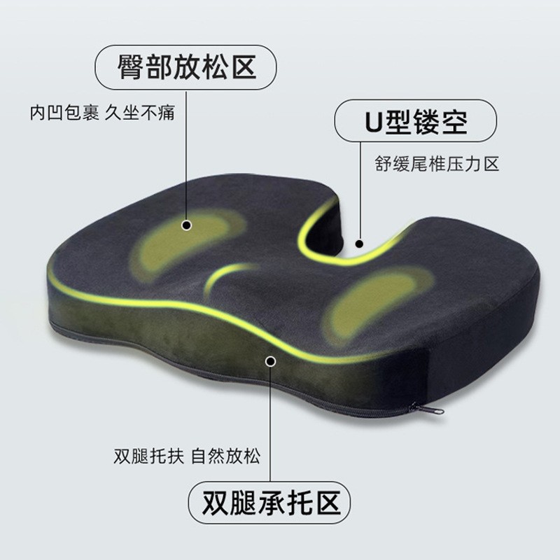 Memory Cotton Cushion Office Chair Butt Cushion Butt Cushion Winter Black Car Heightening And Thickening Seat Cushion Wholesale Application Scenario