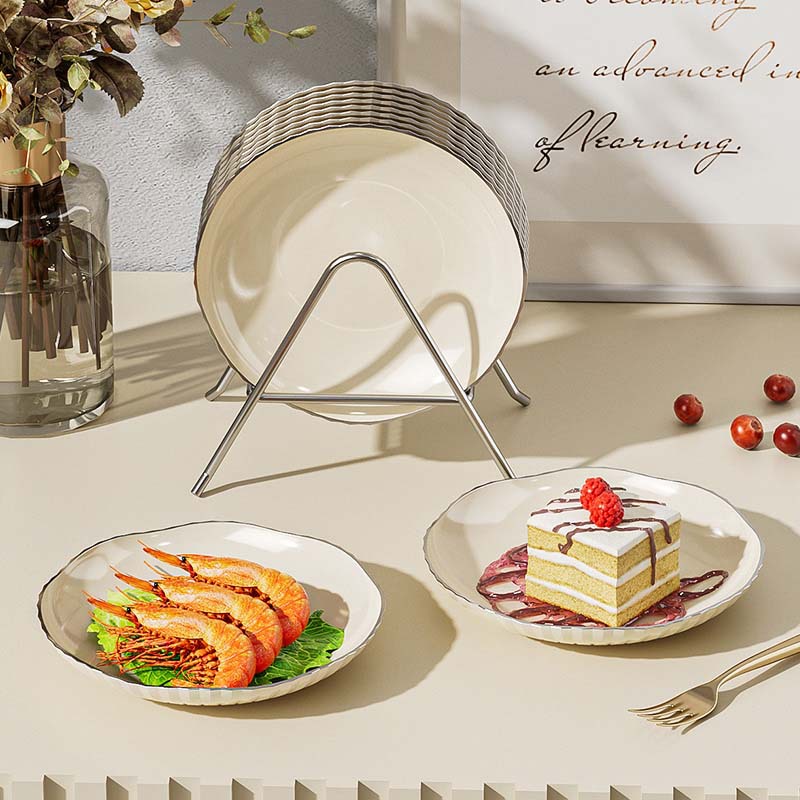 Light luxury dip dish bone spitting dish retro home snack snack small dish Senior plastic bone dish wholesale full figure