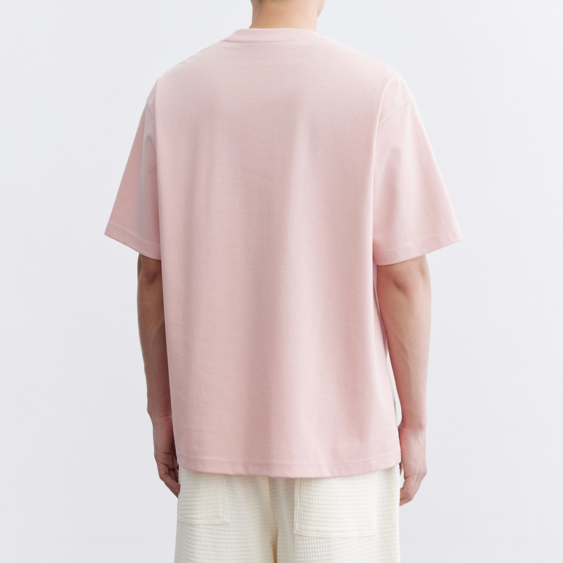 Wuge Men's Clothing Quick-drying ice silk cotton cool and breathable short-sleeved T-shirt for men 2024 Summer New style Trendy half-sleeved T-shirt for men details Picture
