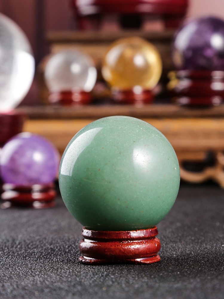 Natural powder crystal ball topaz white crystal Dongling jade ball home office desktop ornaments with base Application Scenario