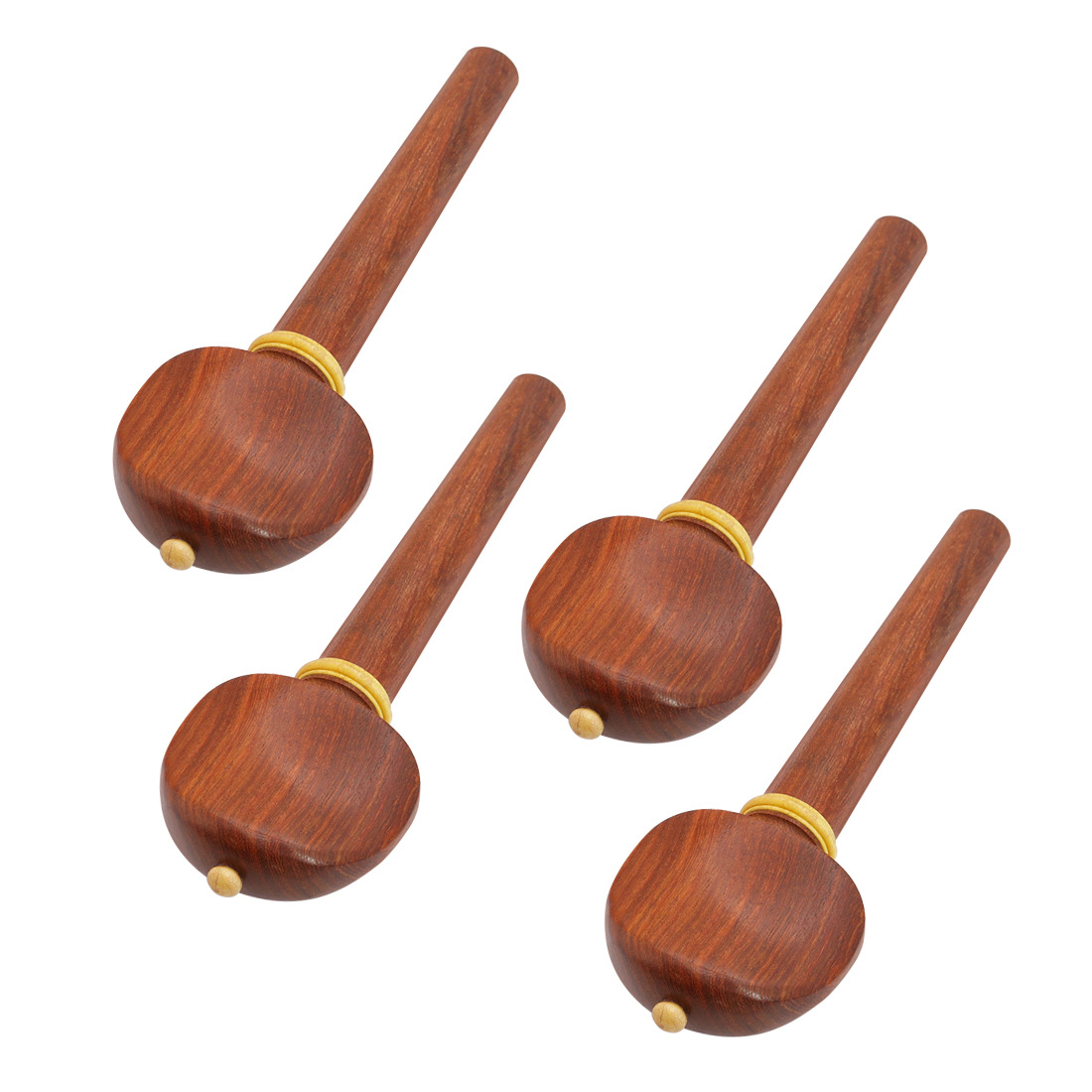 أربعة مقابض محورية من خشب الأصفر على أربعة محاور أوتار كمنجة عالية الجودة من خشب أحمر Item Picture