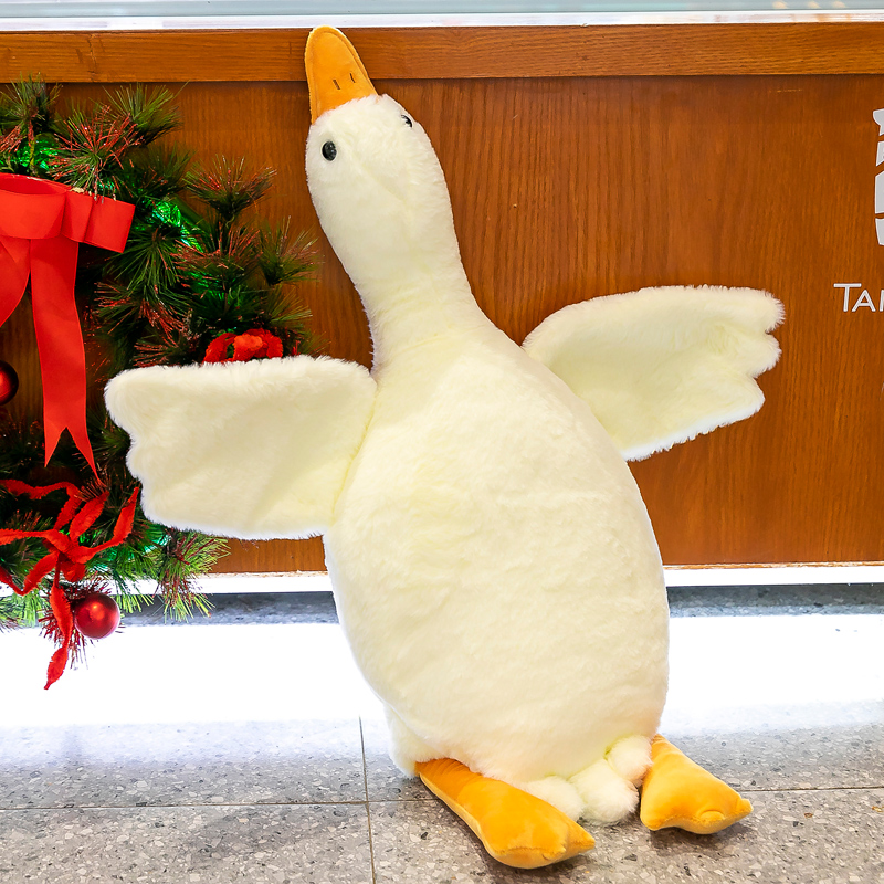 网红大白鹅抱枕毛绒玩具趴鹅安抚布娃娃儿童玩偶生日礼物女孩床上