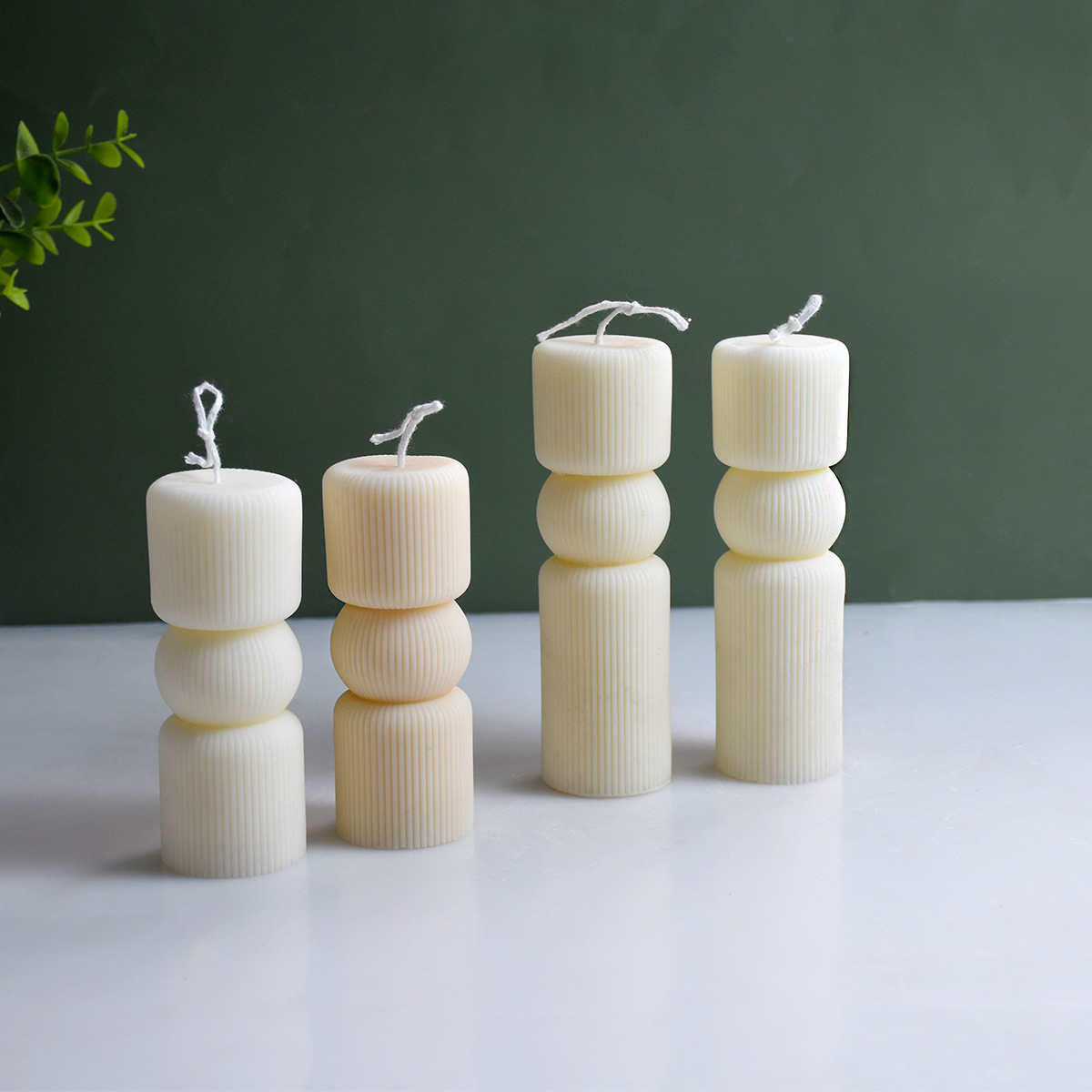 Cross-border exclusive InS-style striped ball cylindrical candle molds, DIY gypsum ornaments, diffuser stones, epoxy resin molds Specification image