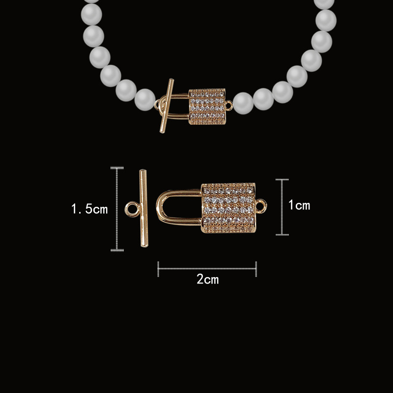 Fanchuxi color-preserving copper plated with real gold ot clasp, long-life lock clasp, stick clasp, micro-inlaid card clasp bracelet necklace diy button Application Scenario