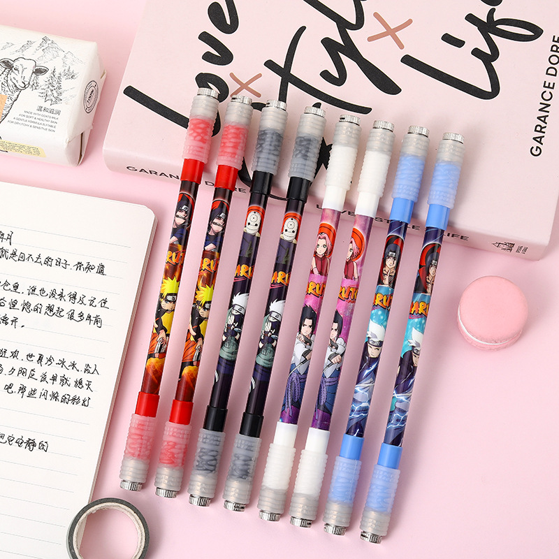 Yqiduo Cartoon Cartoon Light Up Revolving Pen Special Pen Personality Relief Gift Pen Neutral Pen Student Stationery details Picture
