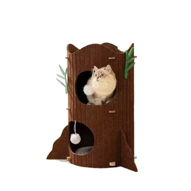 宠物用品/猫爬架/猫别墅/猫窝宠物窝/宠物猫猫爬架白底实物图