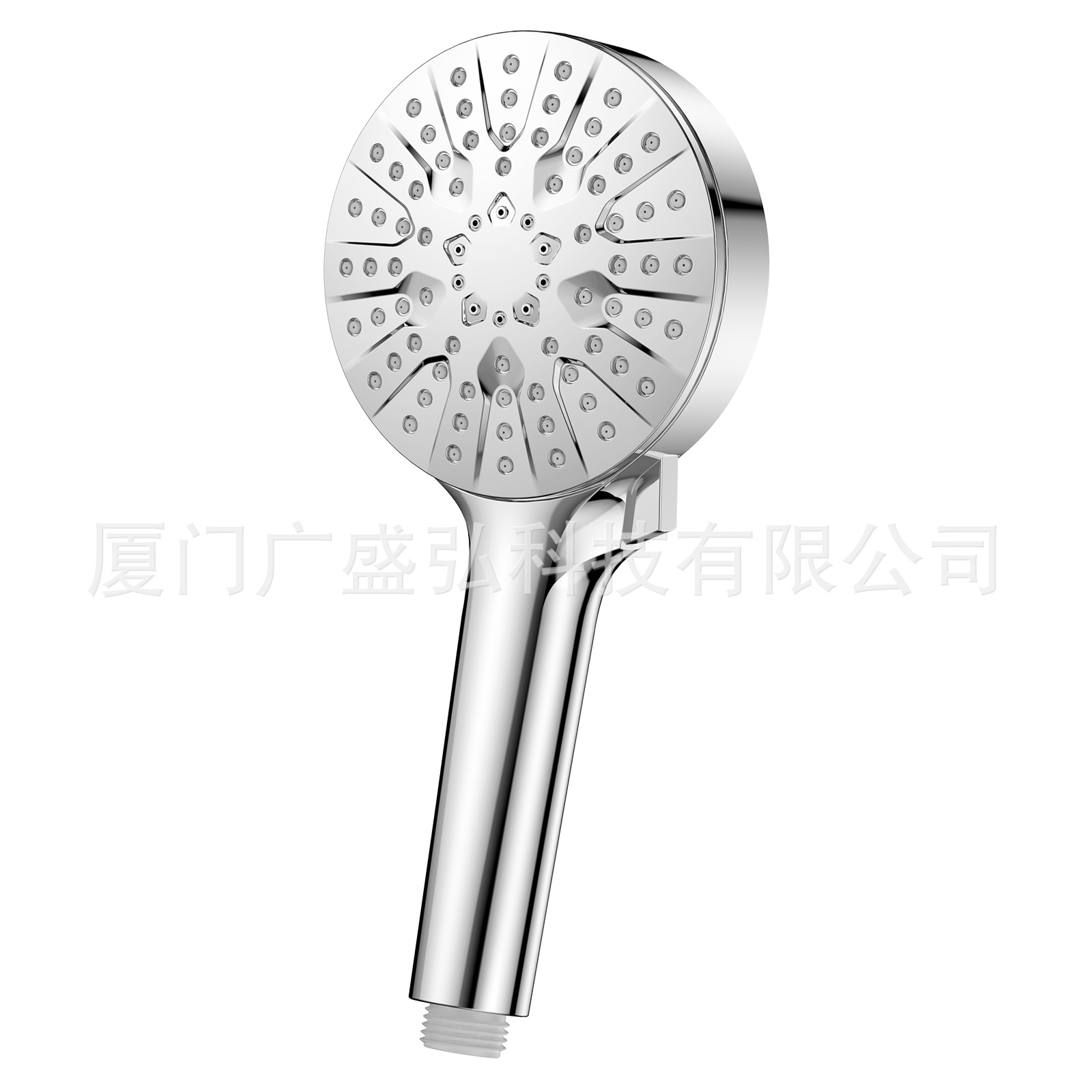 亚马逊跨境美式圆形简约手持花洒6档多功能增压欧美淋浴喷头花洒