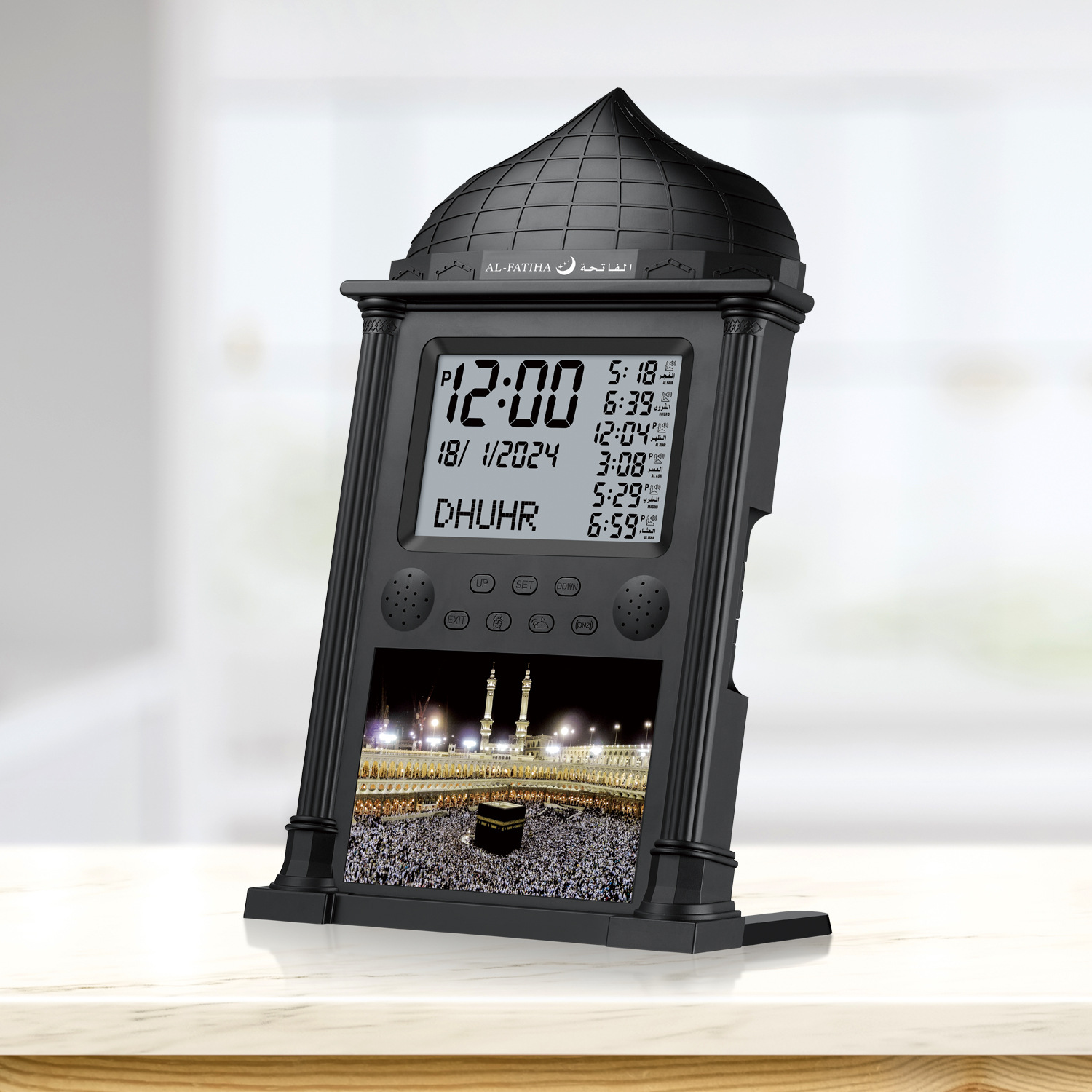 al-fatiha brand faj-118 LCD electronic prayer time reminder clock azan clock Specification image
