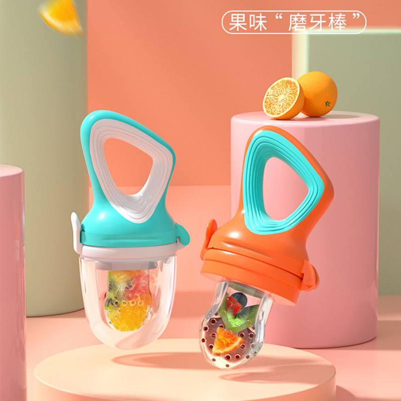 Factory direct supply baby fruit and vegetable Bite Fun Silicone complementary food bite bag, a perfect tool for babies to eat fruit complementary food Specification image