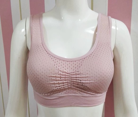 Ice Silk Modal hollowed-out inner breathable cotton pad detachable chest-hugging large version sports vest