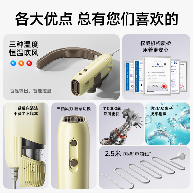 Habo Cat pet-specific hair dryer and water blower, neck-hanging hair dryer, dog bathing and drying tool, all-in-one hair dryer and fur removal Application Scenario