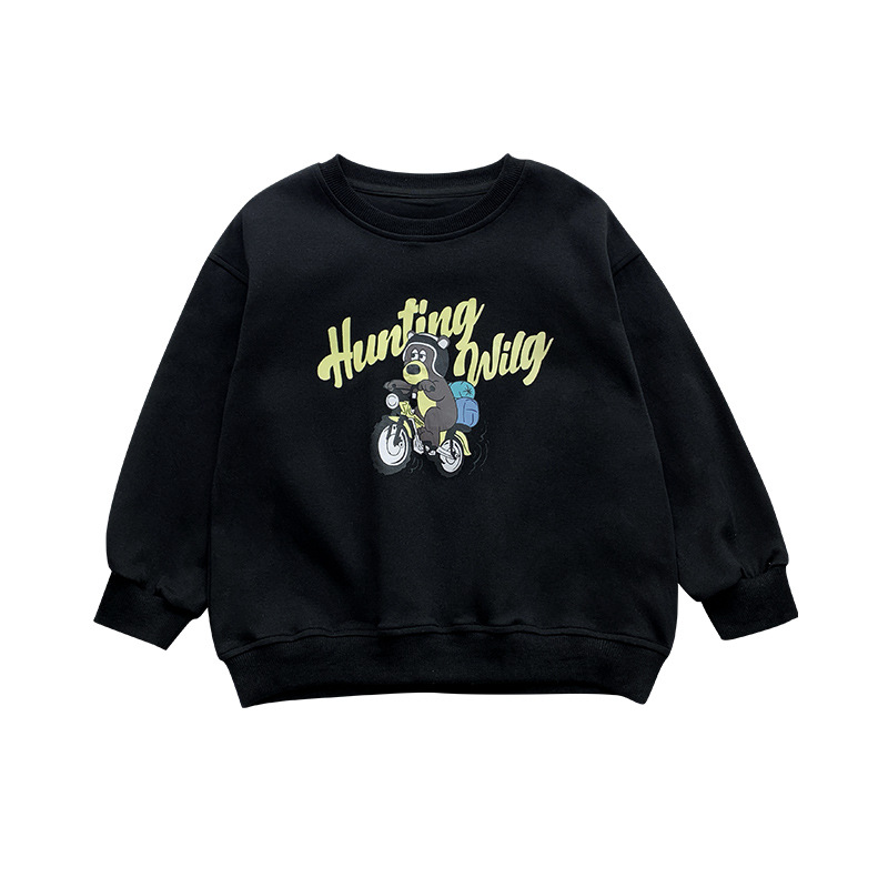 Tongku Children's Autumn Collection 2024 Huzhou Zhili Children's Clothing Korean-style baby top Cartoon Animal Print Boys' hoodie Item Picture