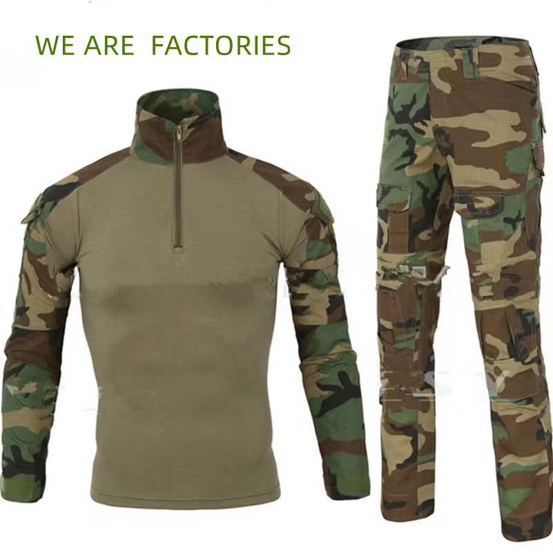 Manufacturers Wholesale Men And Women Cotton Frog Training Clothing Long Sleeve Cp Camouflage Combat Clothing Fg Outdoor Instructor Training Clothing Specification drawing