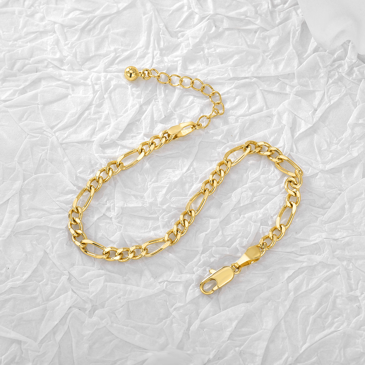 Fashion Figaro Chain Bracelet Jewelry Europe And The United States Cross-Border New Bracelet Brass Gold-Plated Bracelet Women Application Scenario