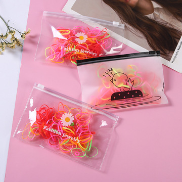 Cartoon jewelry bag leather band underwear socks bag thickened pe bag self-sealing transparent frosted PE bag manufacturers spot