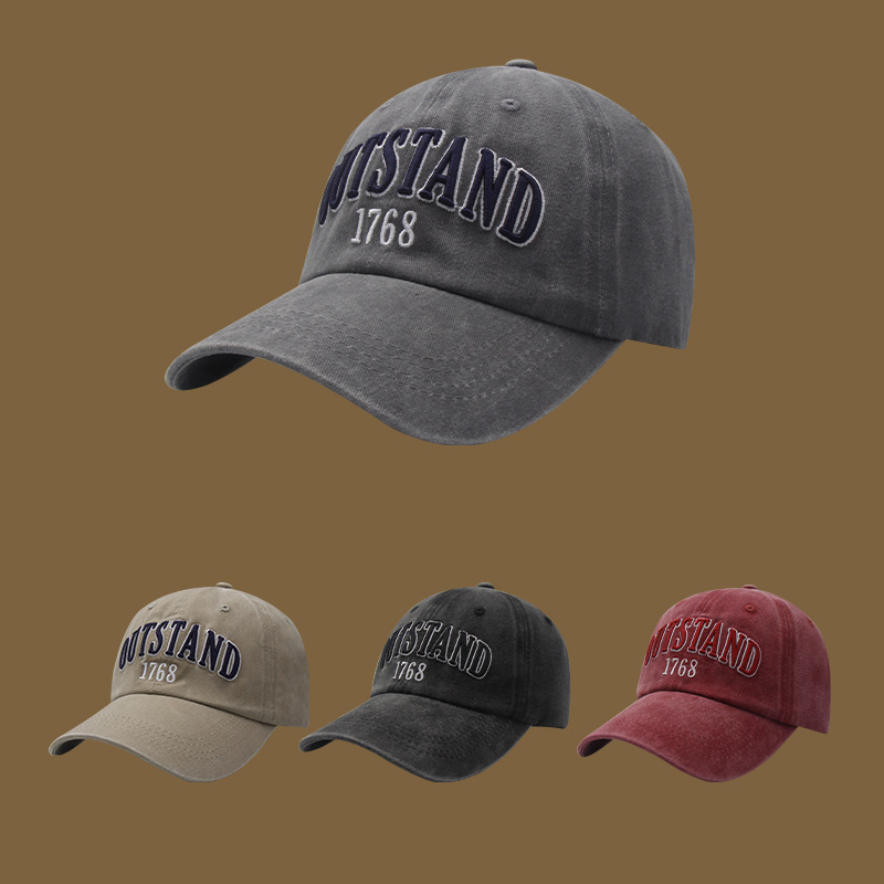 Europe And The United States Vintage To Do Old Washed Baseball Cap Women Casual All Embroidered Letters New Duck Hat Outdoor Visor