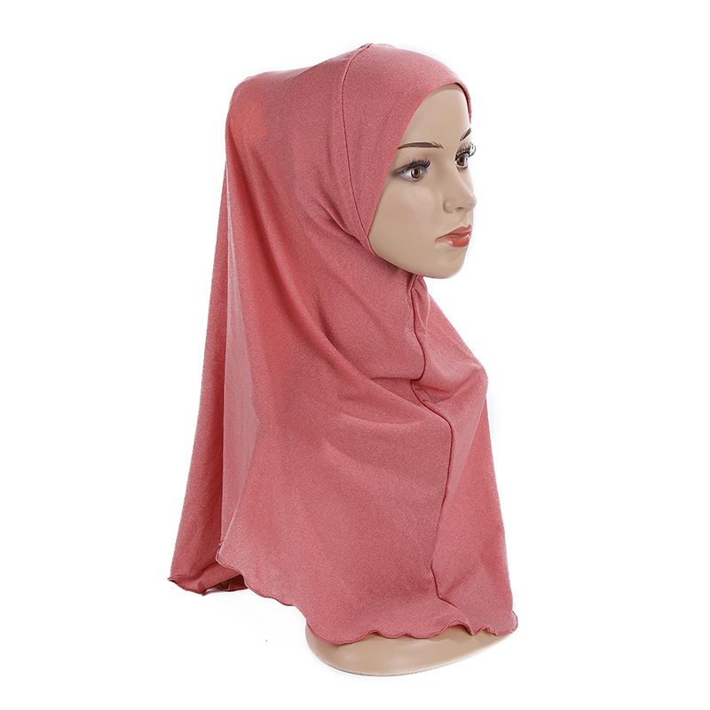 New Tao Yarn Children Adult Malaysia Headscarf Cross-Border Hot Selling Pure Color Simple Gauze Scarf H120 Specification drawing