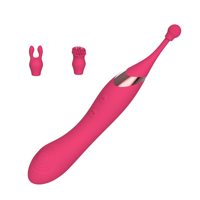 Sex toys, moisture-point pen, double shooting, cross-border female masturbation, vibration massage Specification drawing