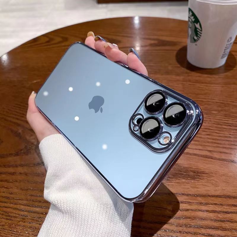 High-end silicone soft case suitable for iPhone 15, iPhone 14, transparent iPhone 13 with lens film, 12promax16 Application Scenario