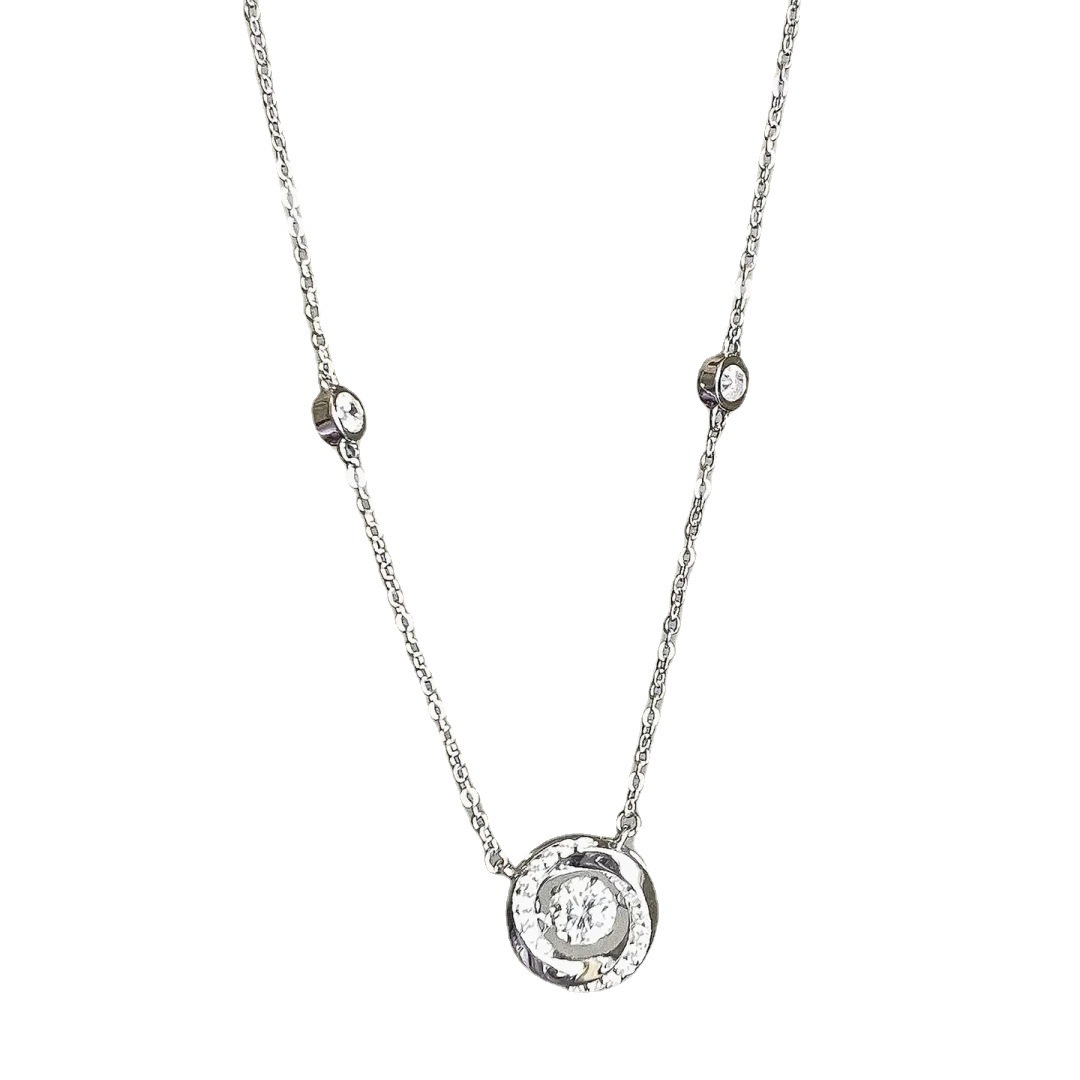 Mobius Three Seconds Heart Necklace Female Light Luxury Small High-Grade Sense Of Zircon Smart Pendant Temperament 100 Collocation Decoration Item Picture