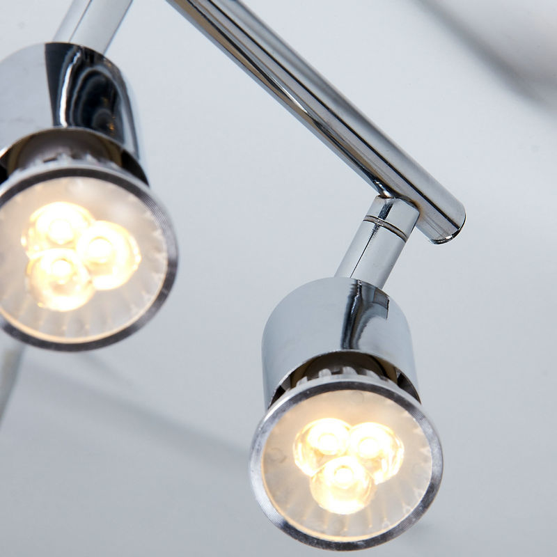 Living room simple style strip spotlights Cafe bar background wall Exhibition hall lights Clothing store ceiling track spotlights details Picture
