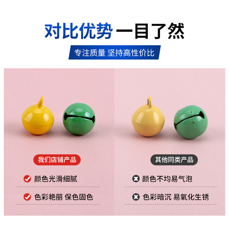14-22mm single-character spray-painted colored bell pendant, small pendant, diy keychain accessory, pet small round bell Application Scenario