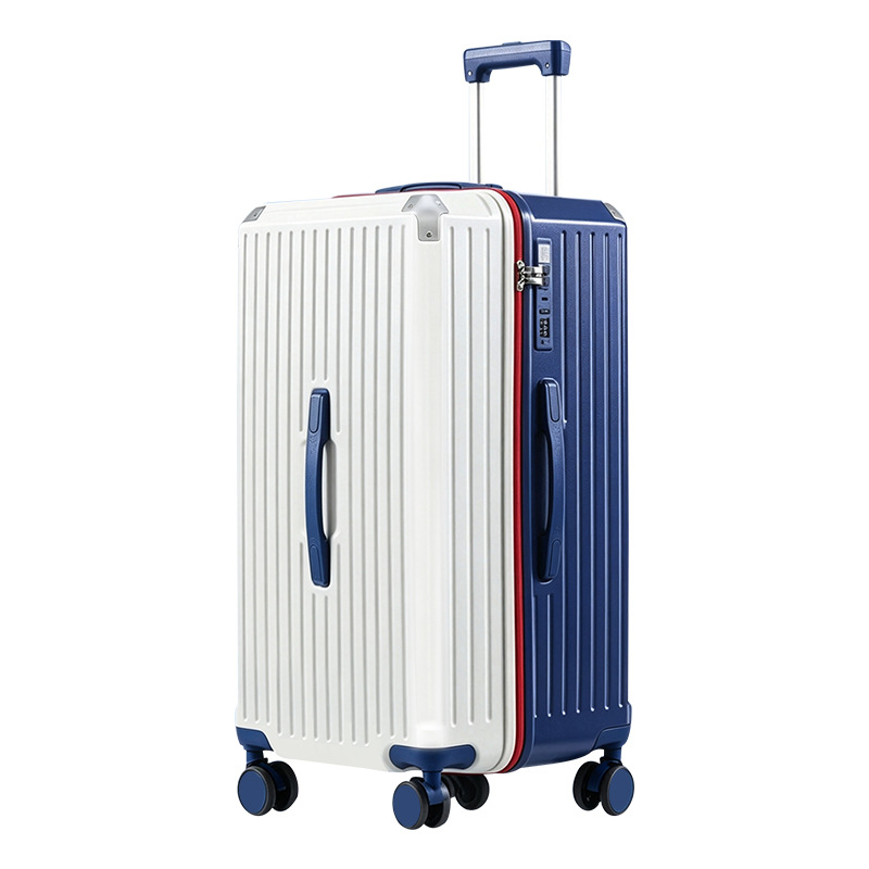 Wholesale of 24-inch aluminum frame trolley cases, swivel wheels, 20-inch travel bags and boarding password cases for male and female students Item Picture