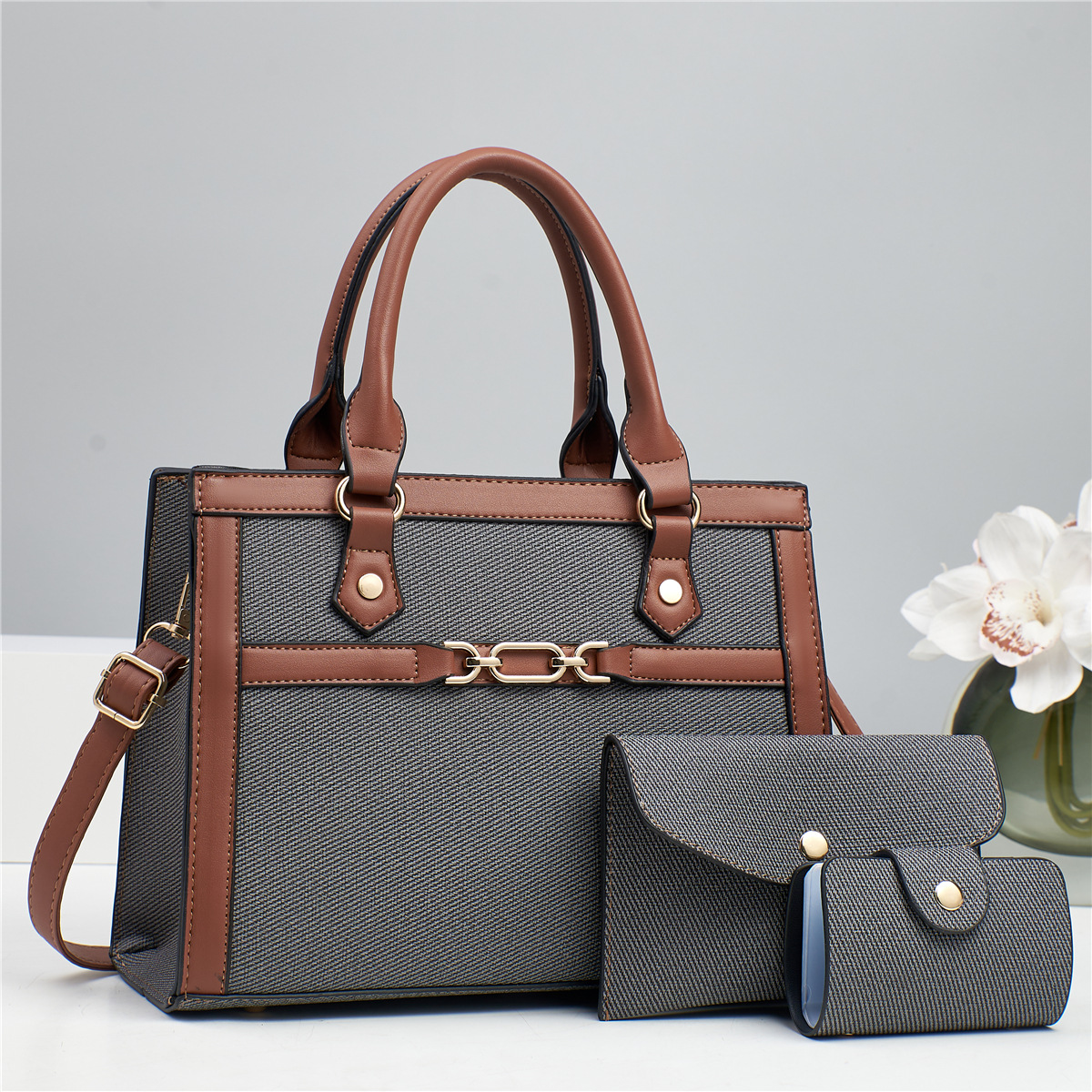 Large Capacity Hand Bill Of Lading Shoulder Crossbody Bag Foreign Trade Explosive 2024 New Fashion All-In-One Bag New Atmosphere Lady
