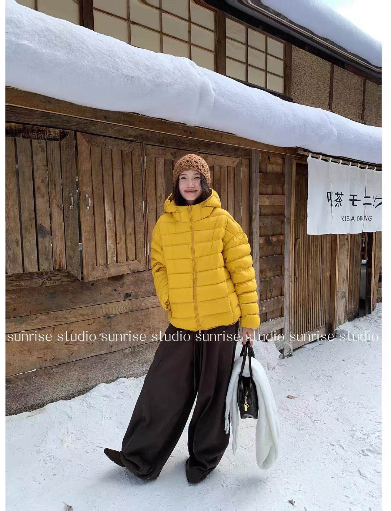 羽绒服女90白鸭绒排骨2025冬新款超好看轻薄连帽保暖短款外套批发详情8