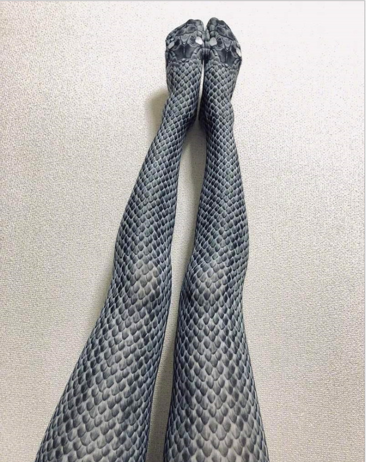 Snakeskin socks Snakeskin tights leggings pantyhose full figure