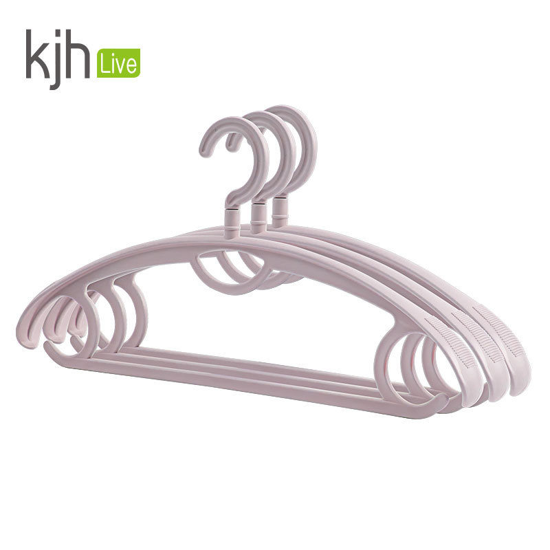 Fashion swivel hanger seamless clothing Adult clothing thick plastic clothes hanging dormitory clothes shelf wholesale household Item Picture